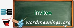 WordMeaning blackboard for invitee